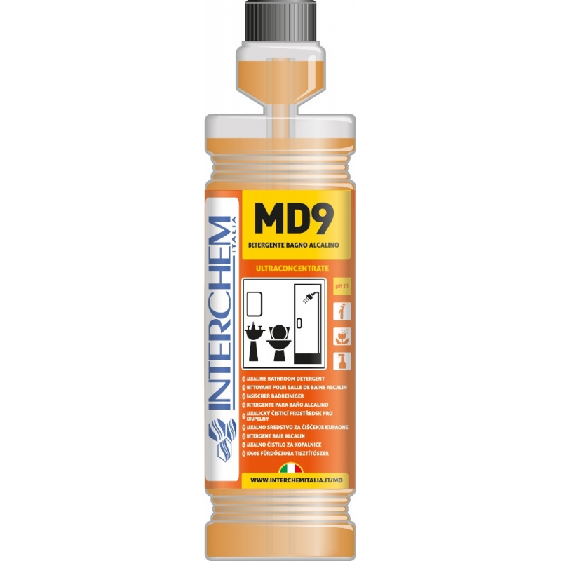 MD9 - Ultra koncentrovaný alkalický koupelnový čistič, 1l 3